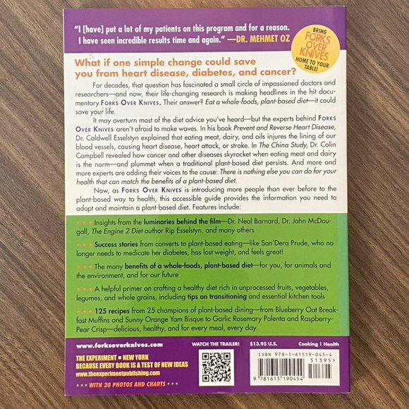 Forks Over Knives Plant-Based Way to Health Book 125 Recipes - Picture 2 of 5